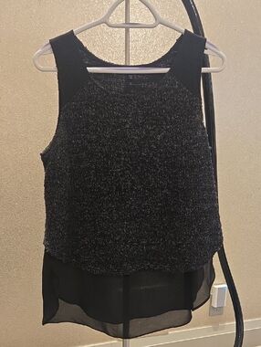 Sanctuary Black Layered Sleeveless Women’s Top
